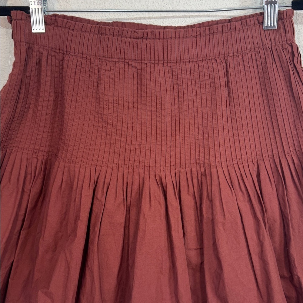 Anthropologie Eula Pintucked Mini Skirt pleated bohemian size Small NWT - Picture 5 of 11